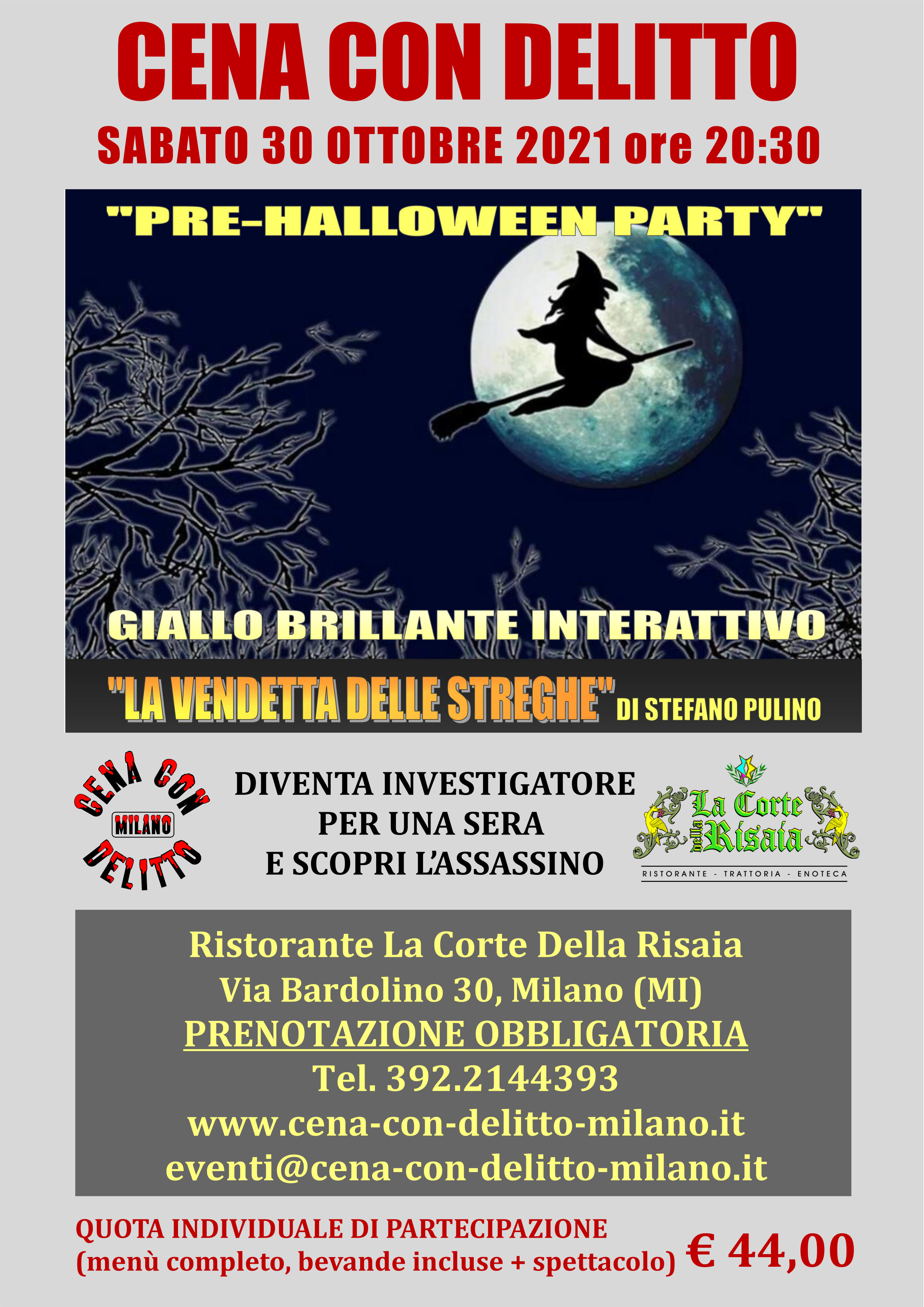 30 Ottobre A Milano La Corte Della Risaia Cena Con Delitto